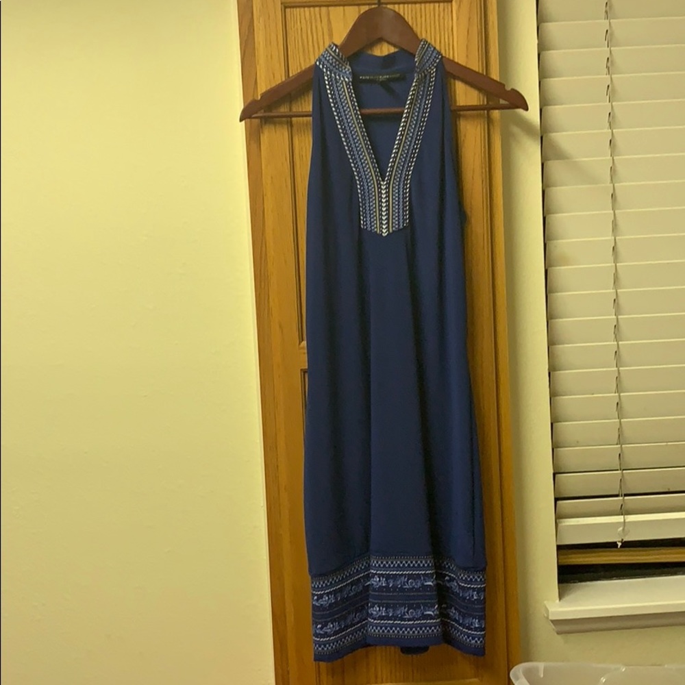 Blue sleeveless summer dress